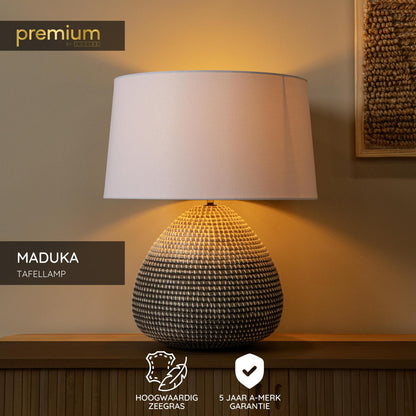 Lucide MADUKA - Tafellamp - Ø 45 cm - 1xE27 - Naturel | Premium - KwaliteitWonen.nl
