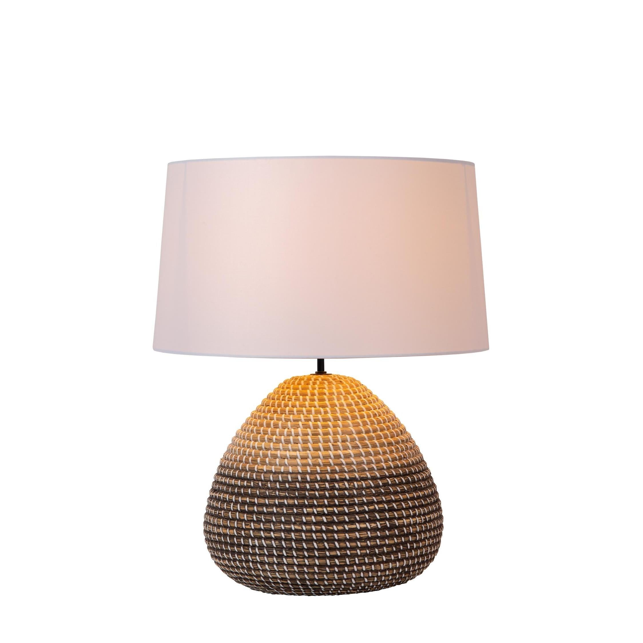 Lucide MADUKA - Tafellamp - Ø 45 cm - 1xE27 - Naturel | Premium - KwaliteitWonen.nl