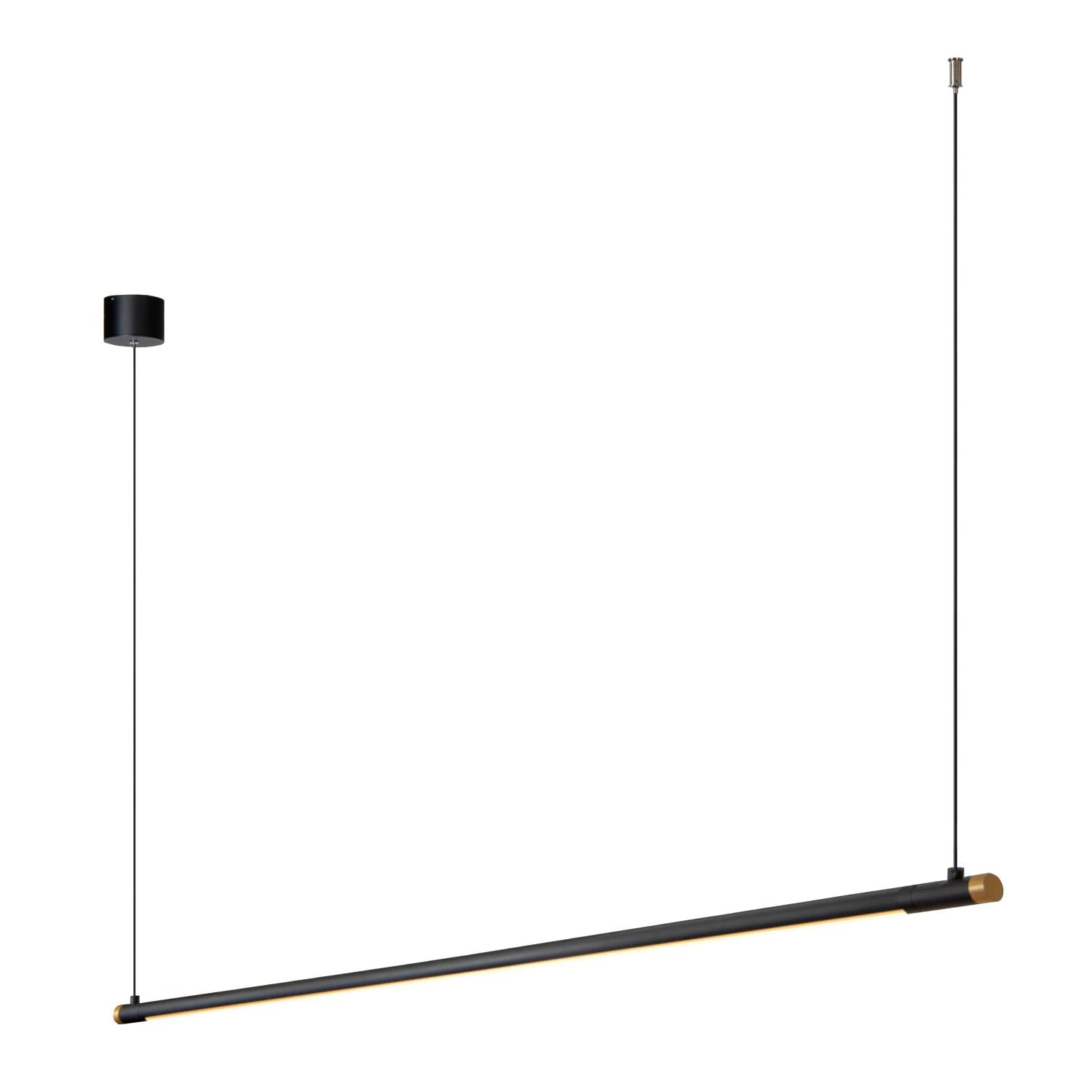 Lucide MARNIK - Hanglamp - Ø 2,5 cm - LED Dimb. - CCT - 1x22W 2700K/4000K - Handbewegingssensor - Zwart | Premium - KwaliteitWonen.nl
