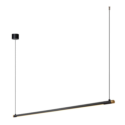 Lucide MARNIK - Hanglamp - Ø 2,5 cm - LED Dimb. - CCT - 1x22W 2700K/4000K - Handbewegingssensor - Zwart | Premium - KwaliteitWonen.nl