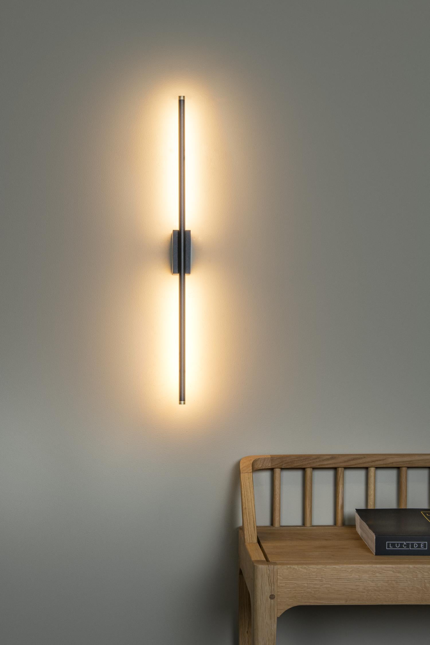 Lucide MARNIK - Wandlamp - LED Dimb. - CCT - 1x13W 2700K/4000K - Handbewegingssensor - Zwart | Premium - KwaliteitWonen.nl