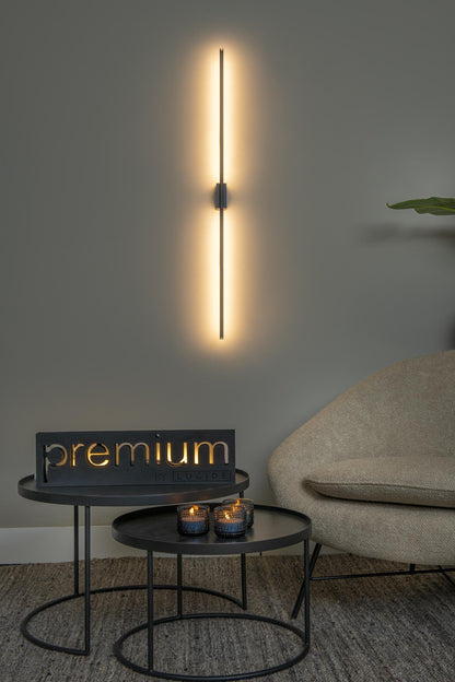 Lucide MARNIK - Wandlamp - LED Dimb. - CCT - 1x18W 2700K/4000K - Handbewegingssensor - Zwart | Premium - KwaliteitWonen.nl