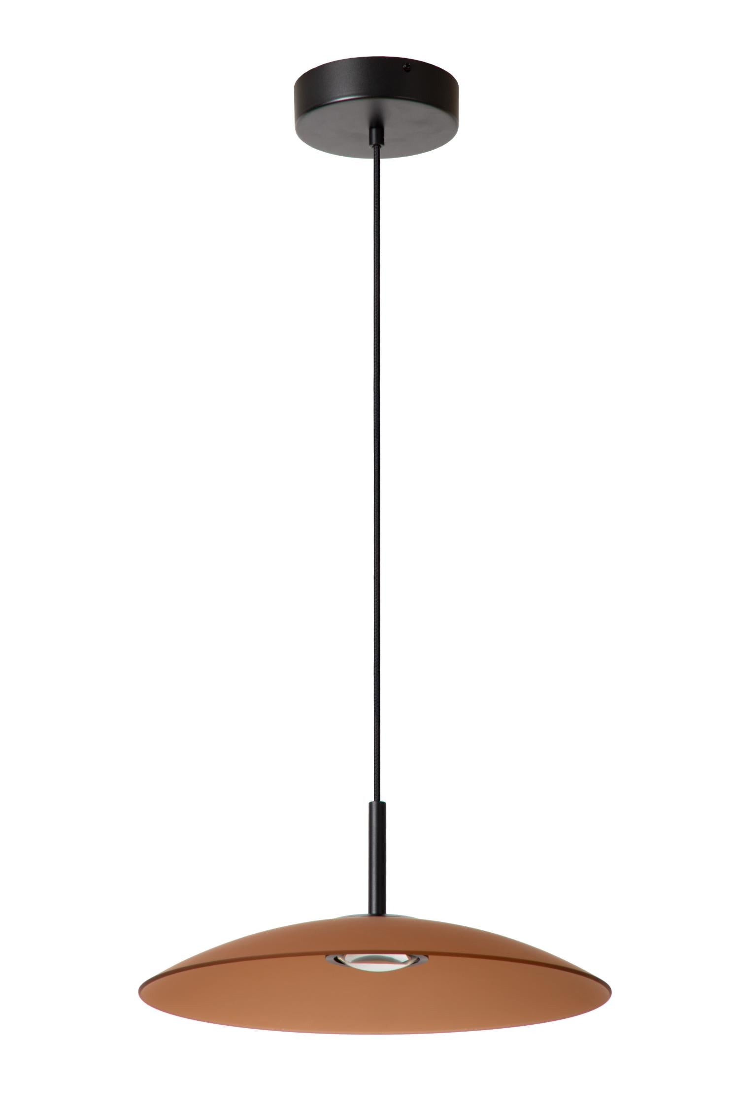 Lucide MENGA - Hanglamp - Ø 40 cm - LED Dimb. - 1x11W 2700K - Amber | Premium - KwaliteitWonen.nl