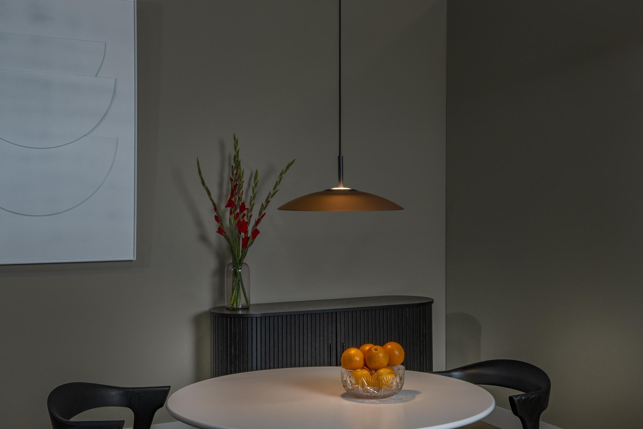 Lucide MENGA - Hanglamp - Ø 40 cm - LED Dimb. - 1x11W 2700K - Amber | Premium - KwaliteitWonen.nl