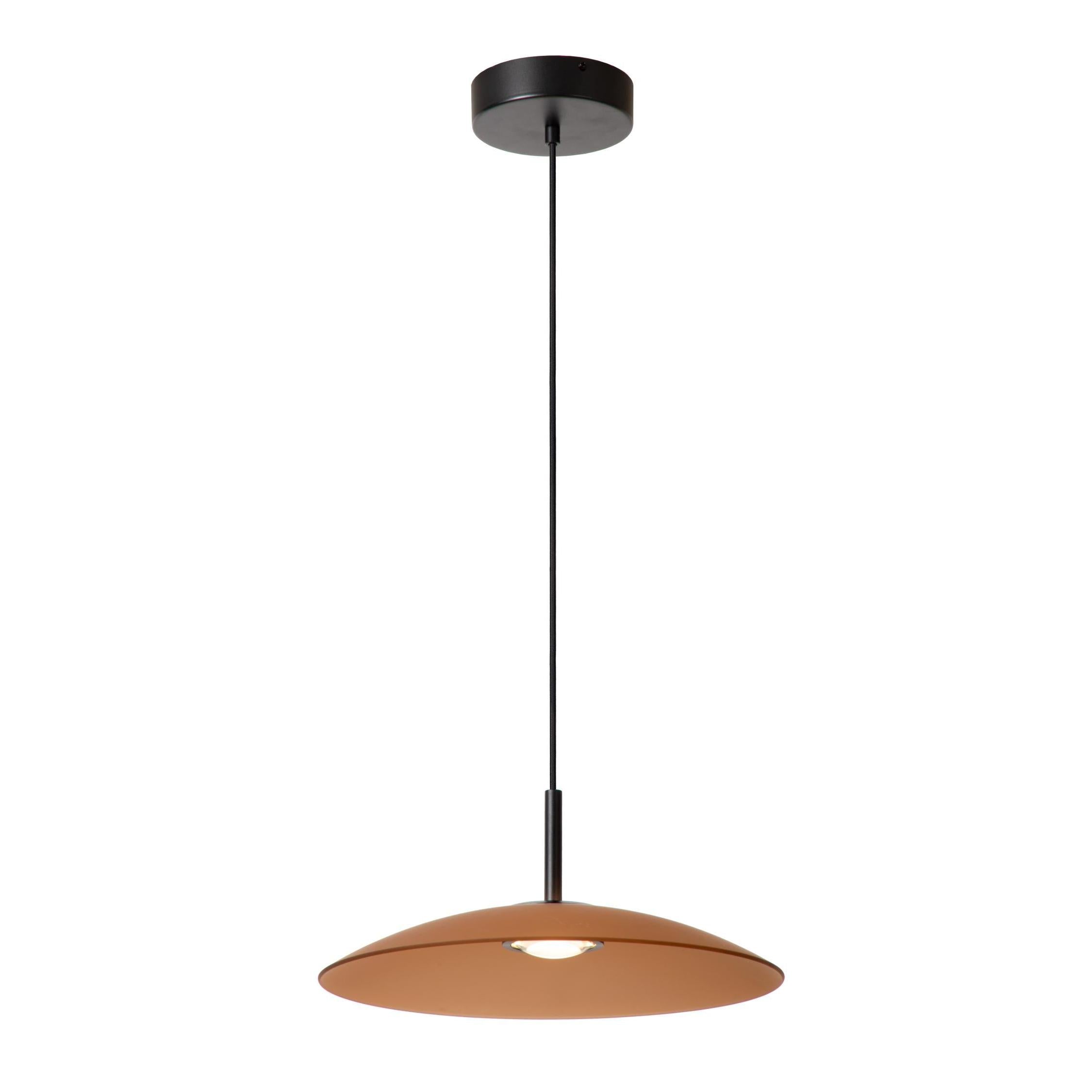 Lucide MENGA - Hanglamp - Ø 40 cm - LED Dimb. - 1x11W 2700K - Amber | Premium - KwaliteitWonen.nl