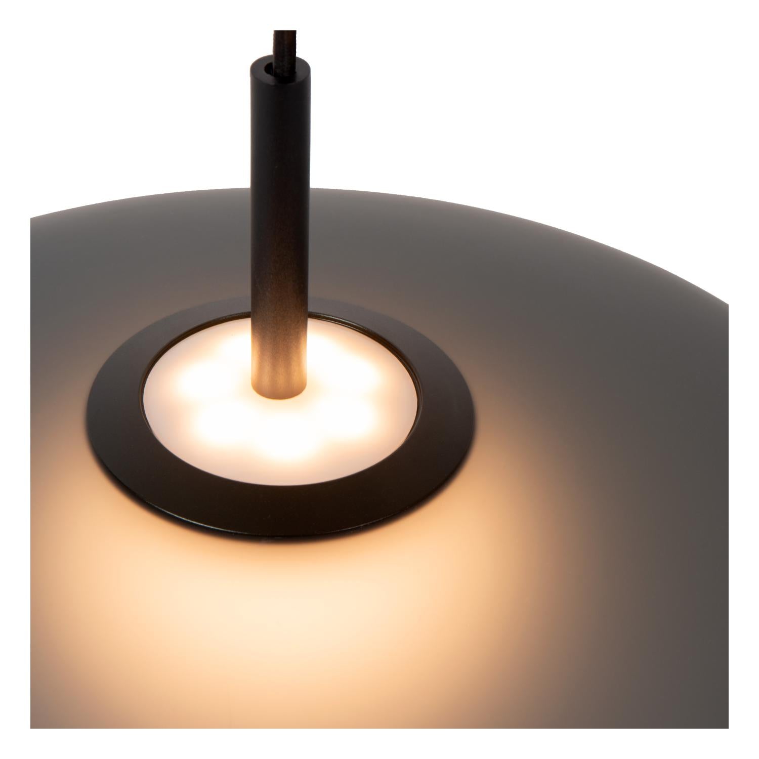Lucide MENGA - Hanglamp - Ø 40 cm - LED Dimb. - 1x11W 2700K - Fumé | Premium - KwaliteitWonen.nl