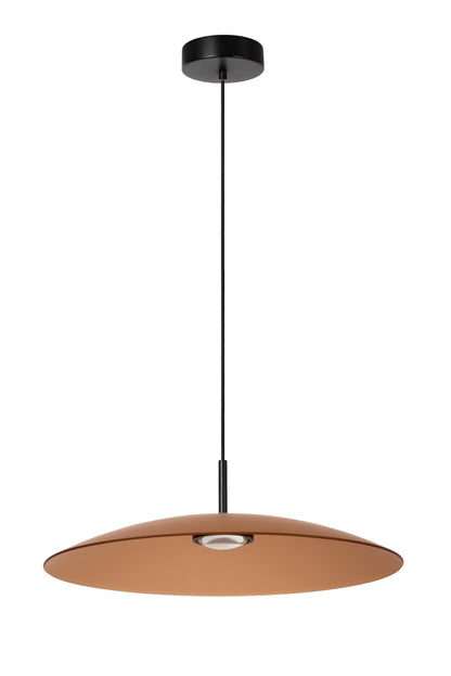 Lucide MENGA - Hanglamp - Ø 60 cm - LED Dimb. - 1x18,6W 2700K - Amber | Premium - KwaliteitWonen.nl