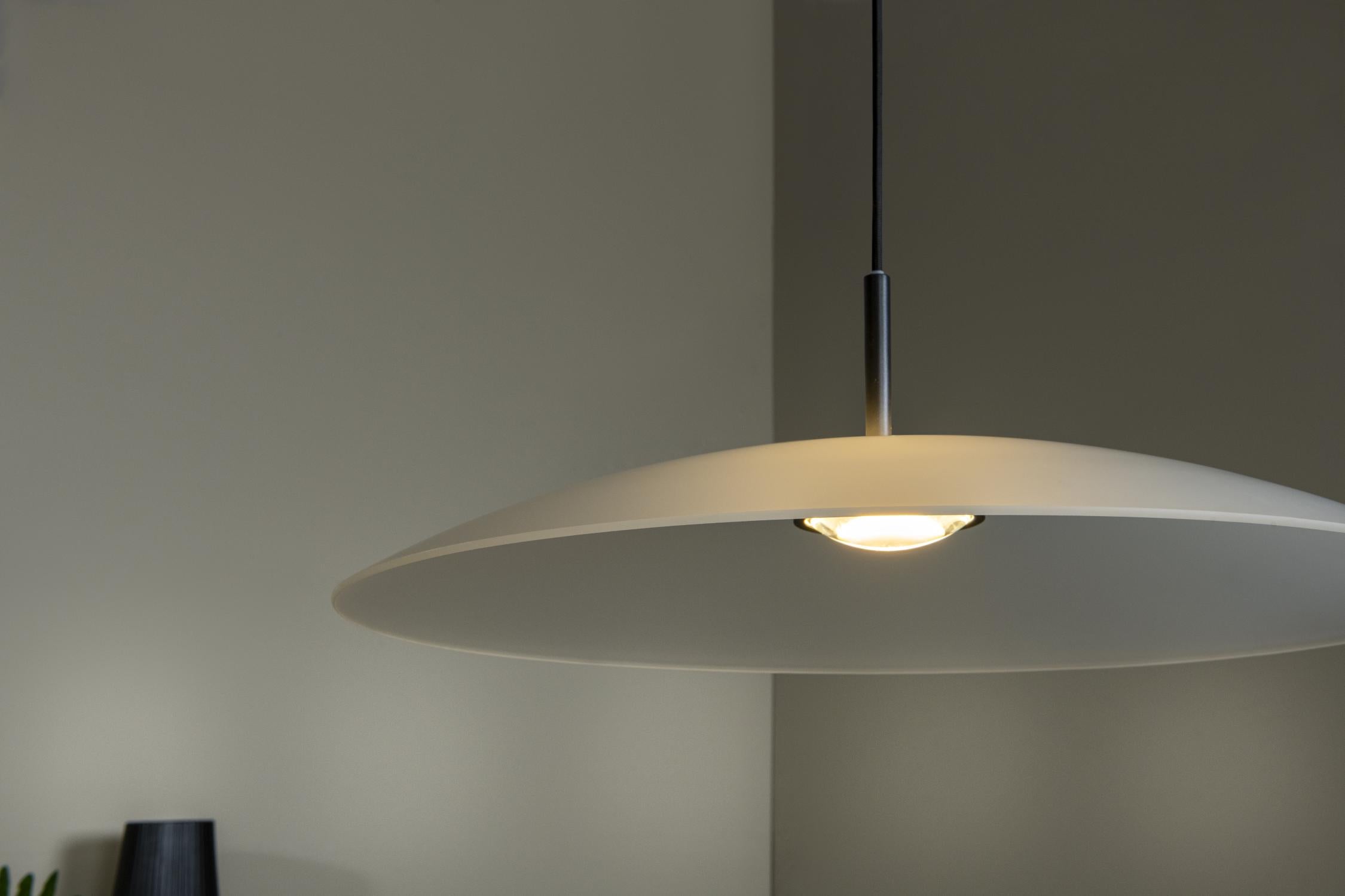 Lucide MENGA - Hanglamp - Ø 60 cm - LED Dimb. - 1x18,6W 2700K - Opaal | Premium - KwaliteitWonen.nl