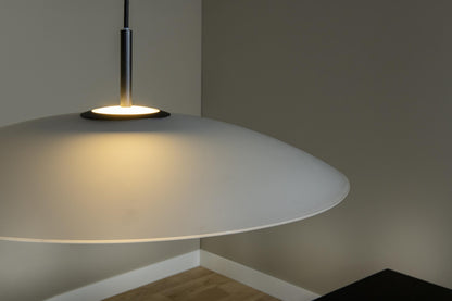 Lucide MENGA - Hanglamp - Ø 60 cm - LED Dimb. - 1x18,6W 2700K - Opaal | Premium - KwaliteitWonen.nl
