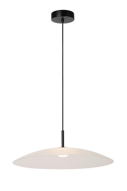 Lucide MENGA - Hanglamp - Ø 60 cm - LED Dimb. - 1x18,6W 2700K - Opaal | Premium - KwaliteitWonen.nl