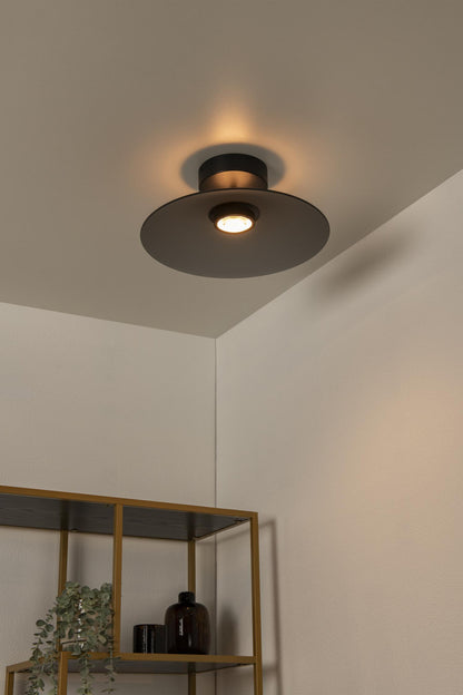 Lucide MENGA - Plafonnière - Ø 40 cm - LED Dimb. - 1x11W 2700K - Fumé | Premium - KwaliteitWonen.nl