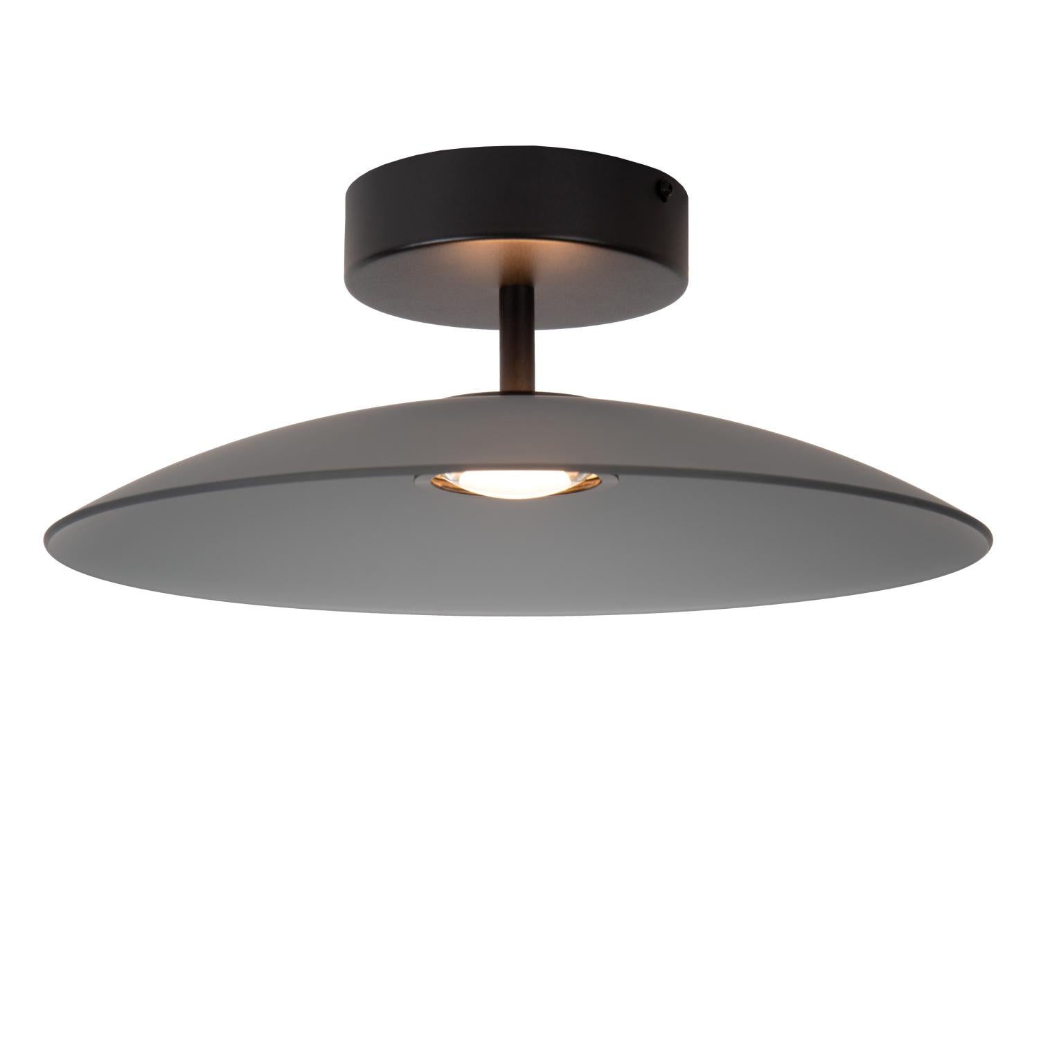 Lucide MENGA - Plafonnière - Ø 40 cm - LED Dimb. - 1x11W 2700K - Fumé | Premium - KwaliteitWonen.nl