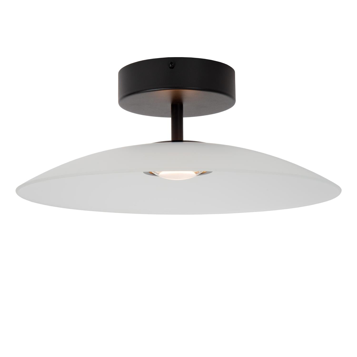 Lucide MENGA - Plafonnière - Ø 40 cm - LED Dimb. - 1x11W 2700K - Opaal | Premium - KwaliteitWonen.nl