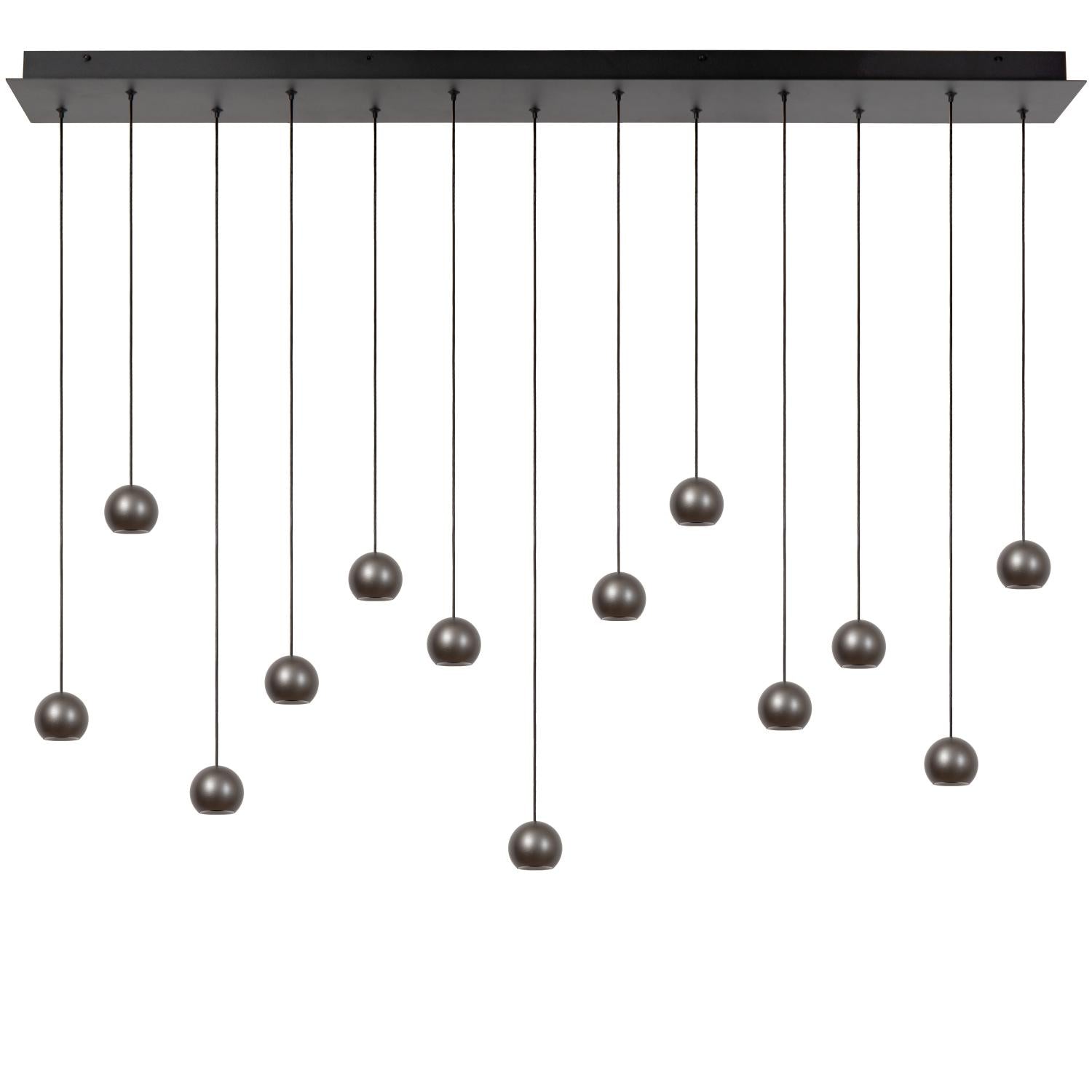 Lucide MONTANA - Hanglamp - LED Dimb. - CCT - 13x5,7W 2700K/4000K - Geschikt voor vide en hoge plafonds - Grijs ijzer | Premium - KwaliteitWonen.nl