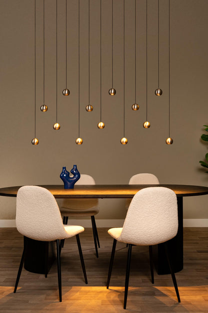 Lucide MONTANA - Hanglamp - LED Dimb. - CCT - 13x5,7W 2700K/4000K - Geschikt voor vide en hoge plafonds - Grijs ijzer | Premium - KwaliteitWonen.nl