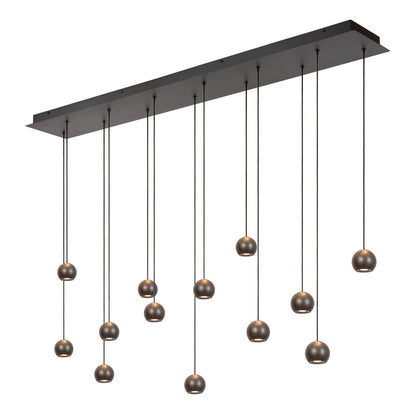 Lucide MONTANA - Hanglamp - LED Dimb. - CCT - 13x5,7W 2700K/4000K - Geschikt voor vide en hoge plafonds - Grijs ijzer | Premium - KwaliteitWonen.nl