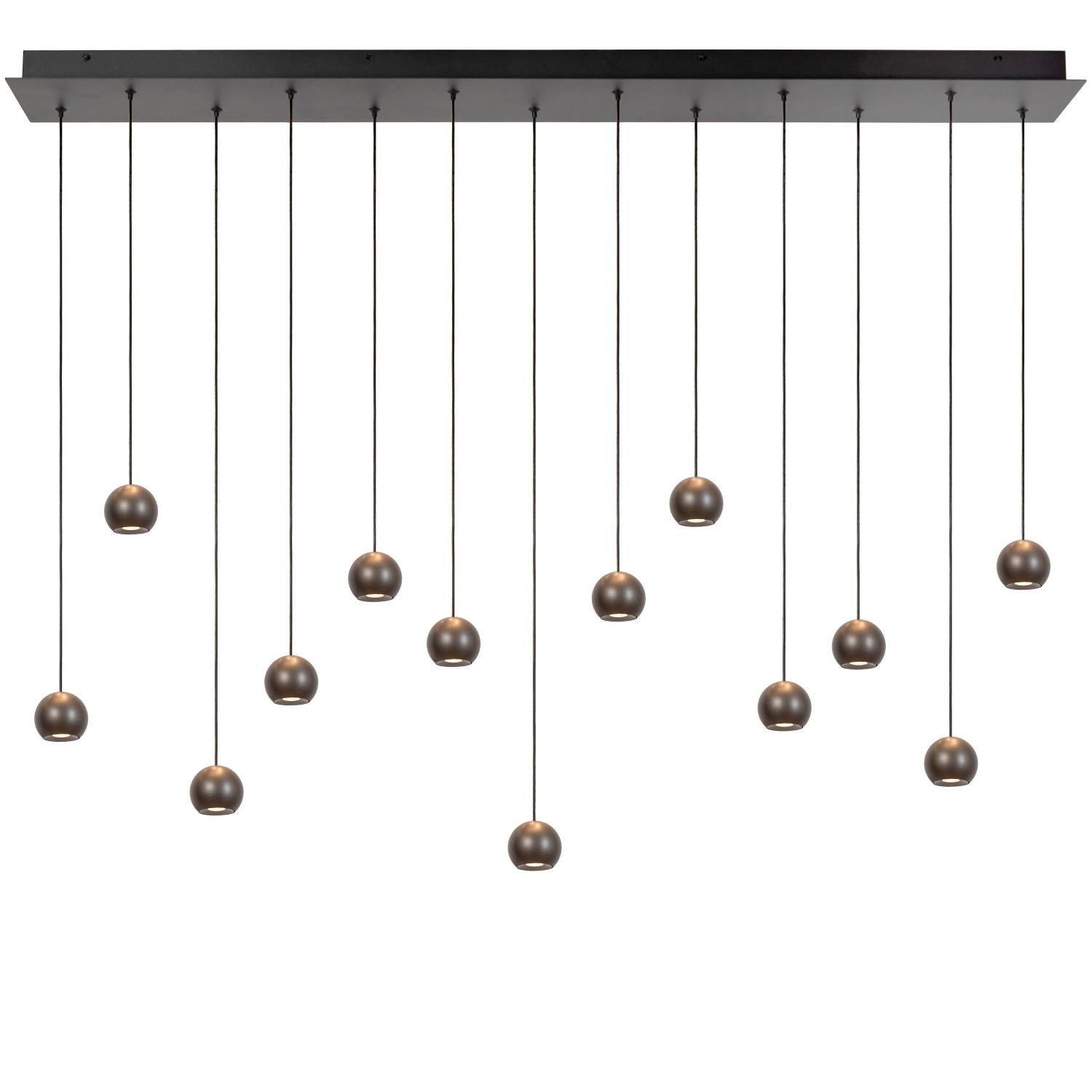Lucide MONTANA - Hanglamp - LED Dimb. - CCT - 13x5,7W 2700K/4000K - Geschikt voor vide en hoge plafonds - Grijs ijzer | Premium - KwaliteitWonen.nl