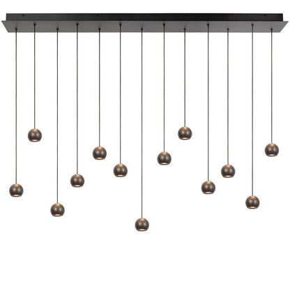 Lucide MONTANA - Hanglamp - LED Dimb. - CCT - 13x5,7W 2700K/4000K - Geschikt voor vide en hoge plafonds - Grijs ijzer | Premium - KwaliteitWonen.nl