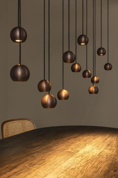 Lucide MONTANA - Hanglamp - LED Dimb. - CCT - 13x5,7W 2700K/4000K - Geschikt voor vide en hoge plafonds - Koffie | Premium - KwaliteitWonen.nl