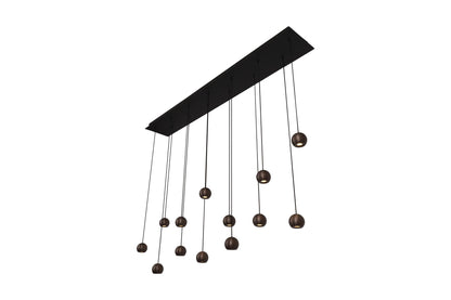 Lucide MONTANA - Hanglamp - LED Dimb. - CCT - 13x5,7W 2700K/4000K - Geschikt voor vide en hoge plafonds - Koffie | Premium - KwaliteitWonen.nl