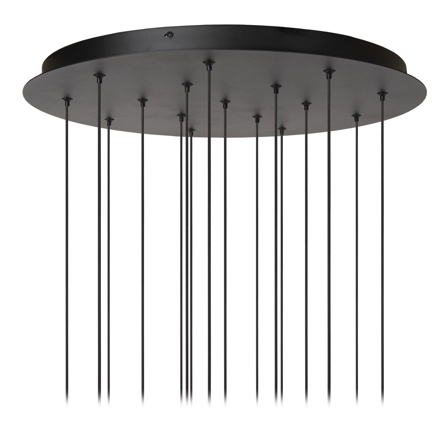 Lucide MONTANA - Hanglamp - LED Dimb. - CCT - 16x5,7W 2700K/4000K - Geschikt voor vide en hoge plafonds - Grijs ijzer | Premium - KwaliteitWonen.nl