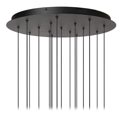 Lucide MONTANA - Hanglamp - LED Dimb. - CCT - 16x5,7W 2700K/4000K - Geschikt voor vide en hoge plafonds - Grijs ijzer | Premium - KwaliteitWonen.nl
