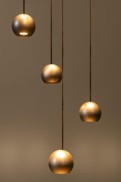 Lucide MONTANA - Hanglamp - LED Dimb. - CCT - 16x5,7W 2700K/4000K - Geschikt voor vide en hoge plafonds - Koffie | Premium - KwaliteitWonen.nl