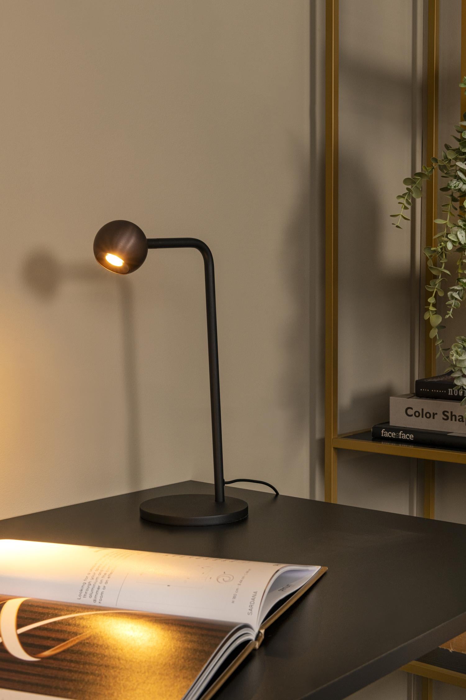 Lucide MONTANA - Tafellamp - LED Dimb. - 1x5W 2700K - Koffie | Premium - KwaliteitWonen.nl
