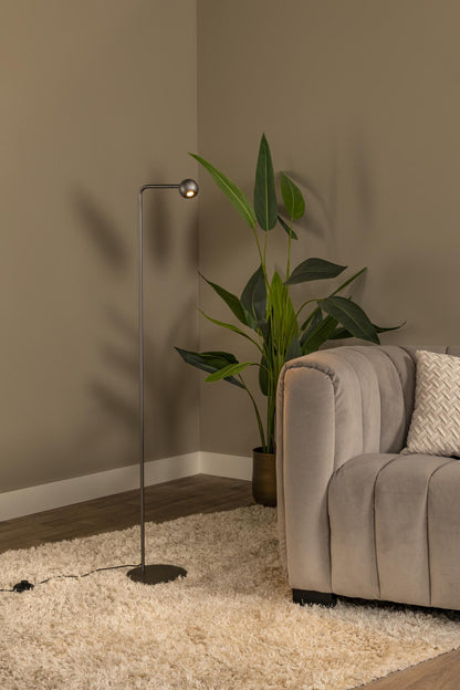 Lucide MONTANA - Vloerlamp - LED Dimb. - 1x6,3W 2700K - Grijs ijzer | Premium - KwaliteitWonen.nl