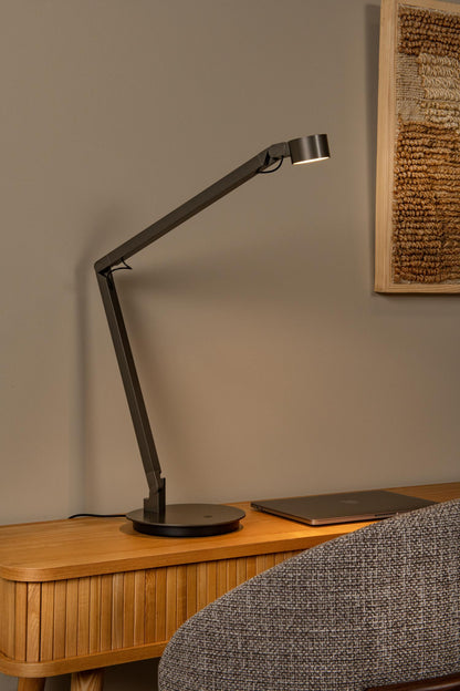 Lucide OGDEN - Bureaulamp - LED 3 StepDim - 1x7W 3000K - Grijs ijzer | Premium - KwaliteitWonen.nl