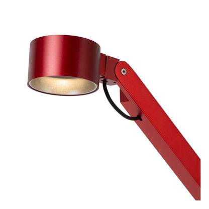 Lucide OGDEN - Bureaulamp - LED 3 StepDim - 1x7W 3000K - Rood | Premium - KwaliteitWonen.nl