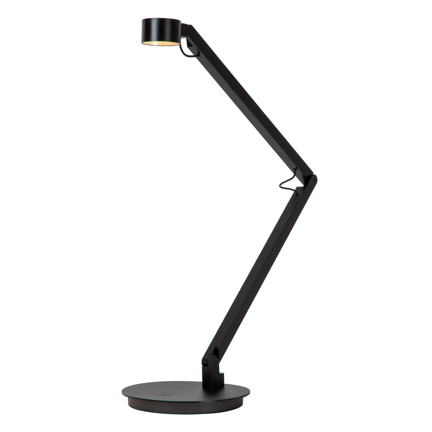 Lucide OGDEN - Bureaulamp - LED 3 StepDim - 1x7W 3000K - Zwart | Premium - KwaliteitWonen.nl