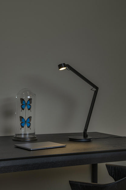 Lucide OGDEN - Bureaulamp - LED 3 StepDim - 1x7W 3000K - Zwart | Premium - KwaliteitWonen.nl