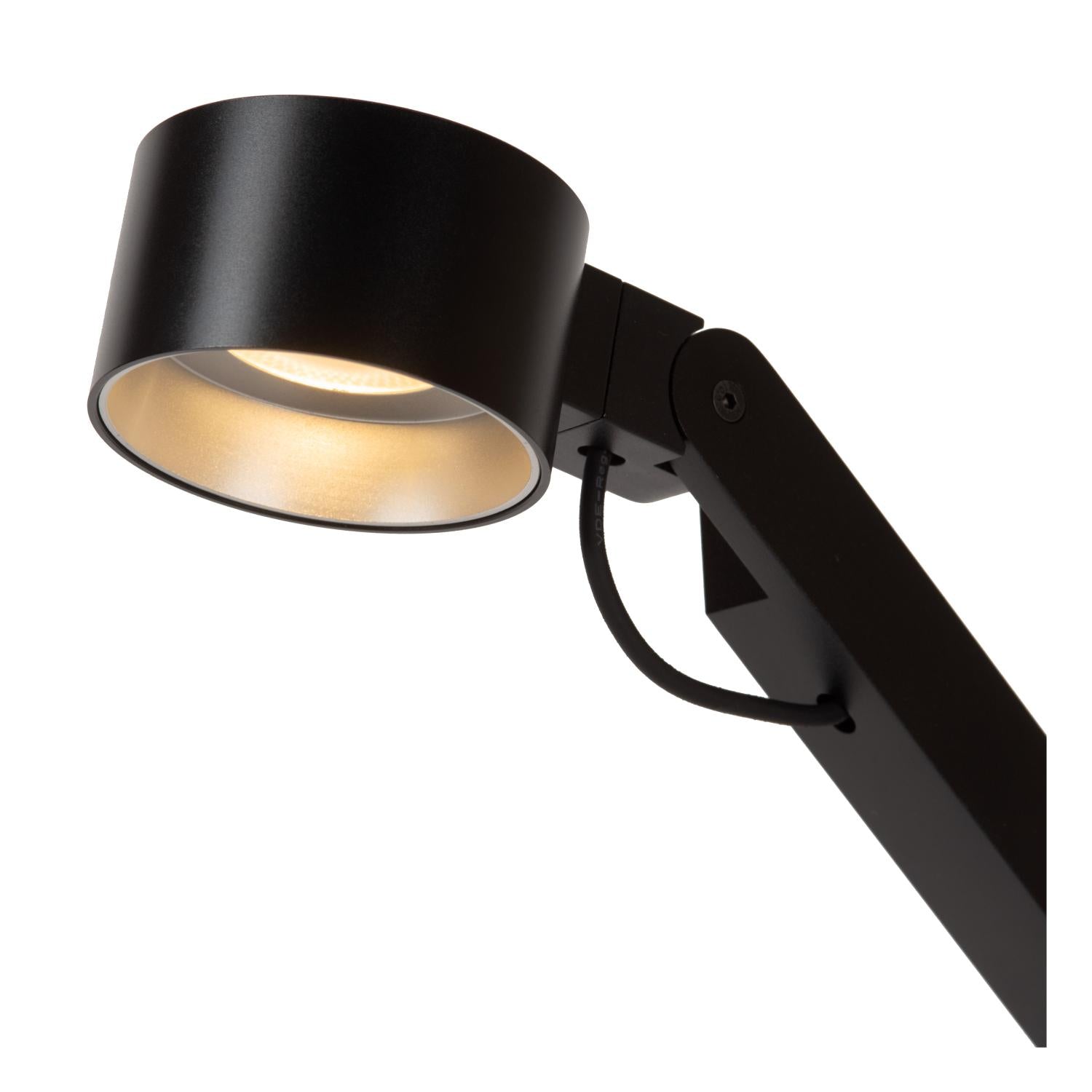 Lucide OGDEN - Bureaulamp - LED 3 StepDim - 1x7W 3000K - Zwart | Premium - KwaliteitWonen.nl