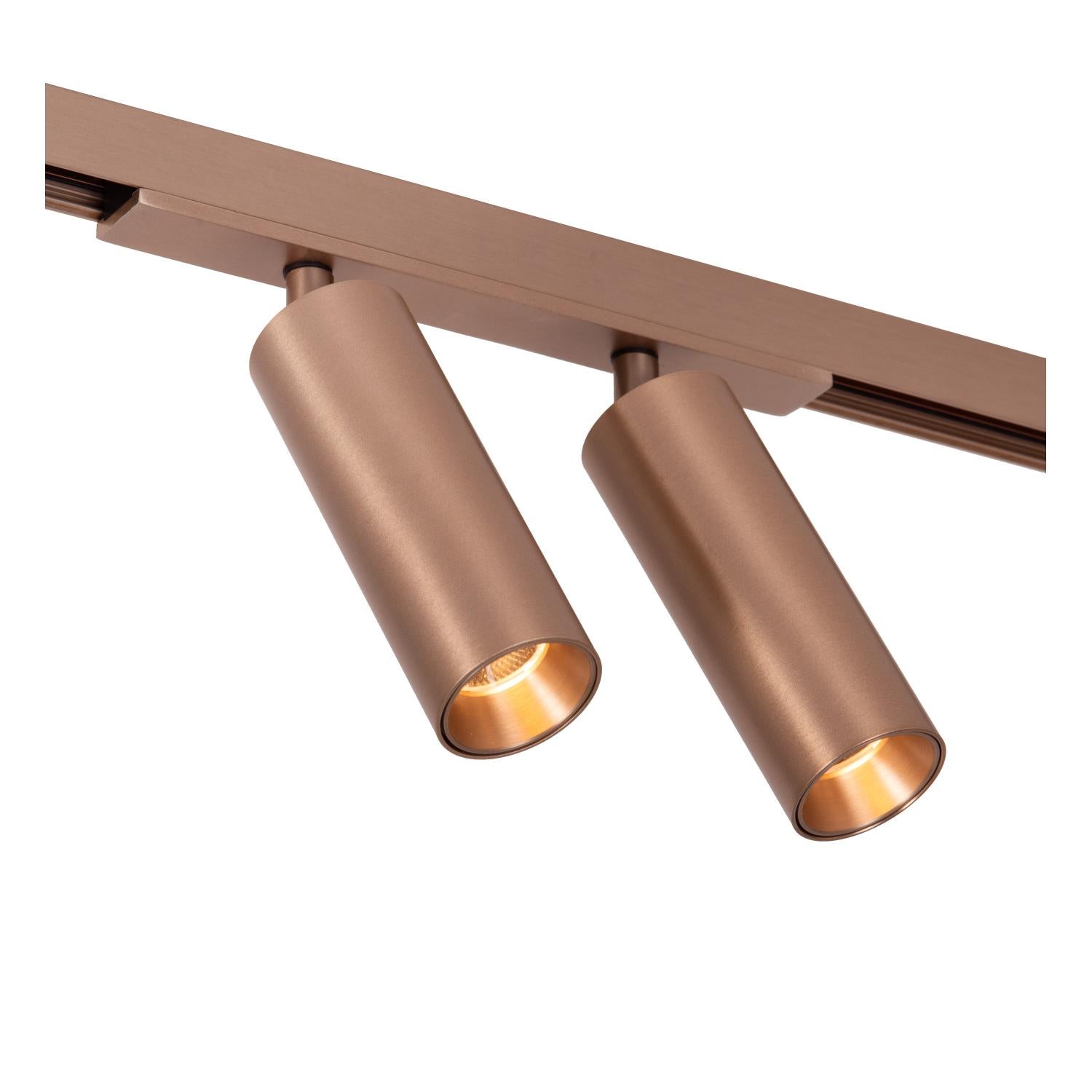 Lucide Premium LINIAL BIXX Railspot - 1-fase Railsysteem / Smart Railverlichting - Smart - 48V Track - 2xLED - Champagne - KwaliteitWonen.nl