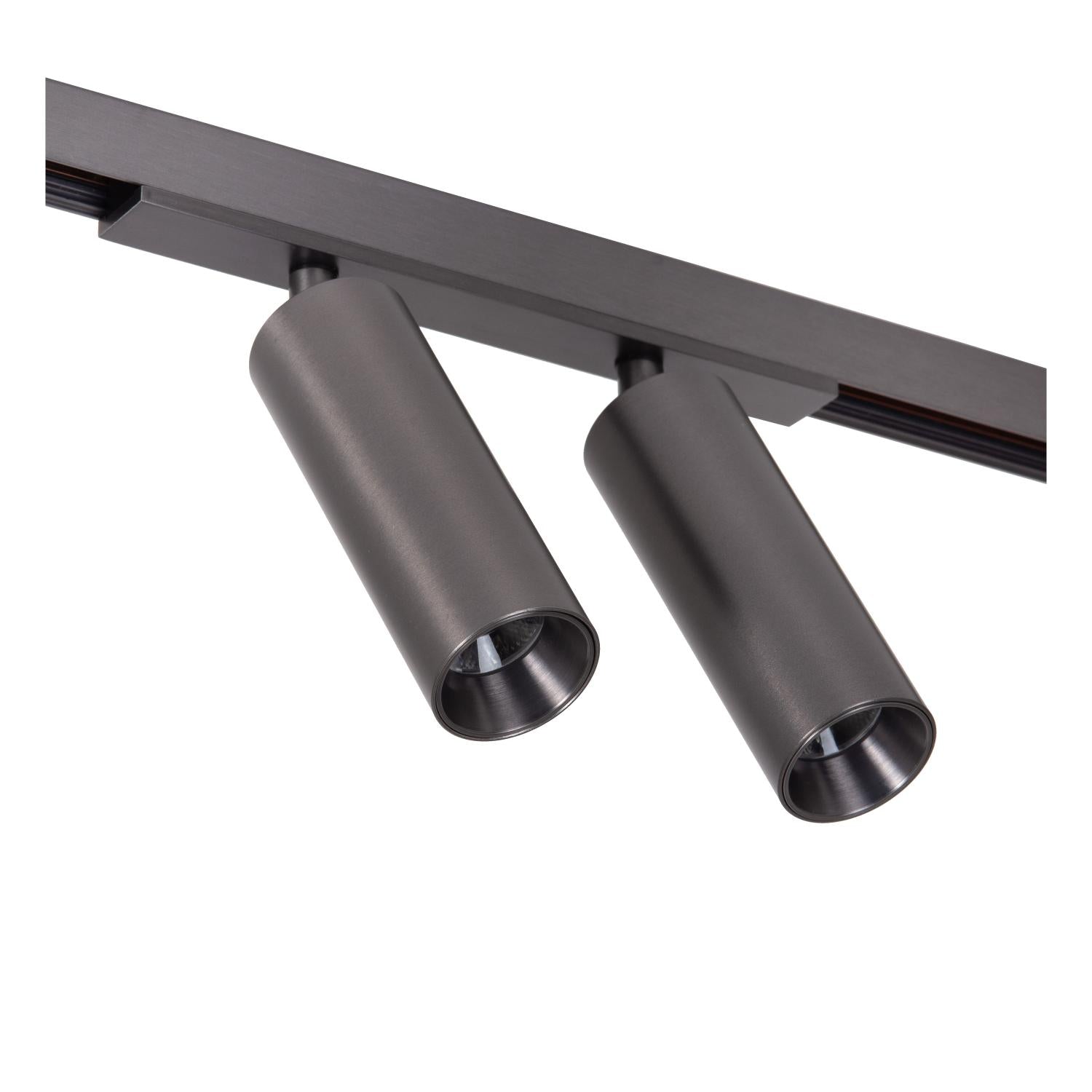 Lucide Premium LINIAL BIXX Railspot - 1-fase Railsysteem / Smart Railverlichting - Smart - 48V Track - 2xLED - Mat Zwart Chroom - KwaliteitWonen.nl