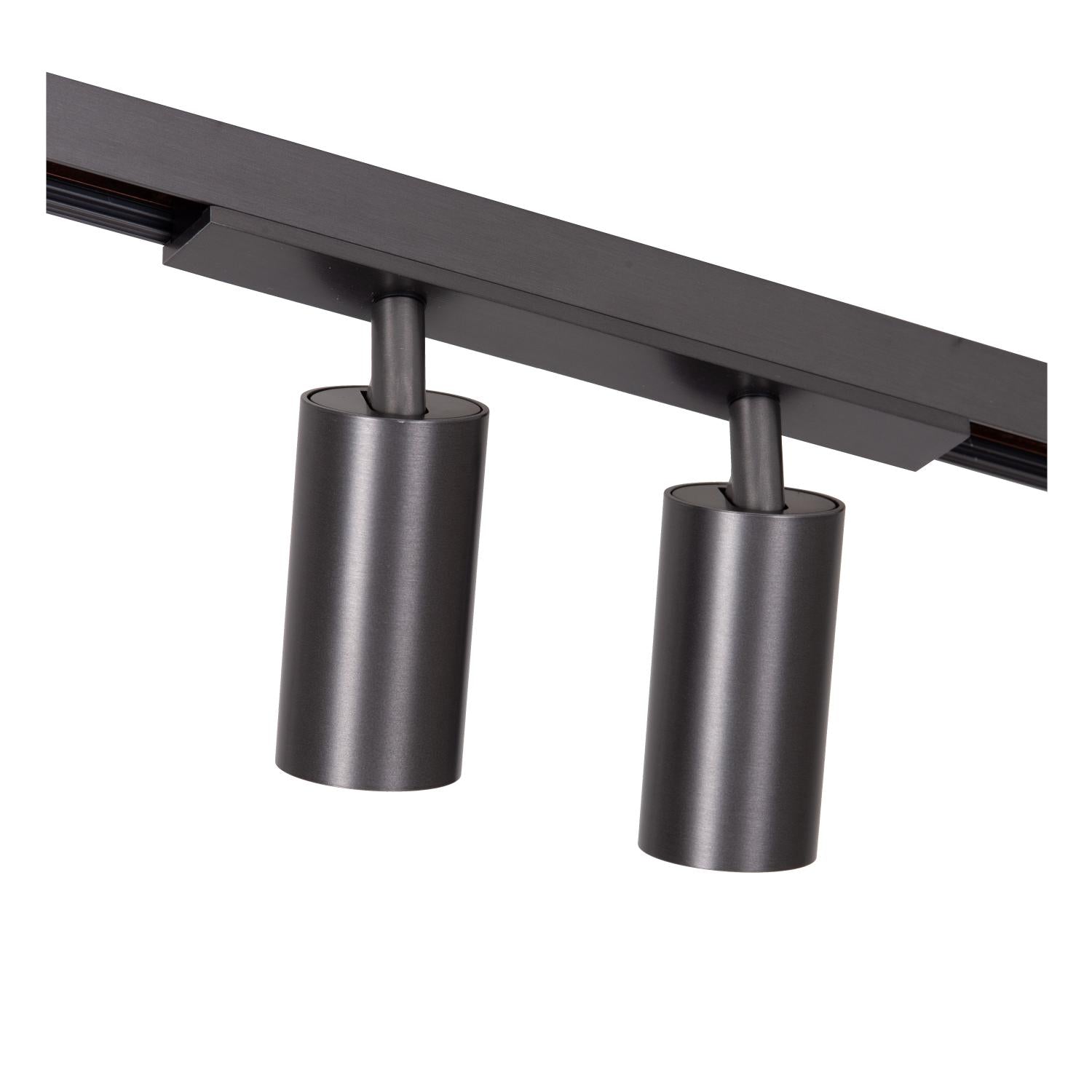 Lucide Premium LINIAL BIXX Railspot - 1-fase Railsysteem / Smart Railverlichting - Smart - 48V Track - 2xLED - Mat Zwart Chroom - KwaliteitWonen.nl
