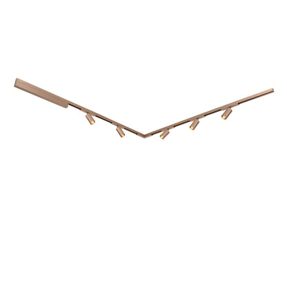 Lucide Premium LINIAL Eindkap - 1-fase Railsysteem / Railverlichting - Smart - 48V Track - Set van 2 - Champagne - KwaliteitWonen.nl