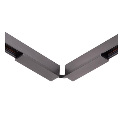 Lucide Premium LINIAL Flexibel -koppelstuk - 1-fase Railsysteem / Railverlichting - Smart - 48V Track - Mat Zwart Chroom - KwaliteitWonen.nl