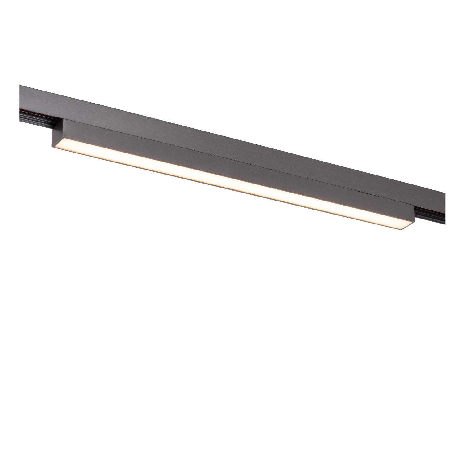 Lucide Premium LINIAL GLYX Railspot - 1-fase Railsysteem / Smart Railverlichting - Smart - 48V Track - 1xLED - Mat Zwart Chroom - KwaliteitWonen.nl