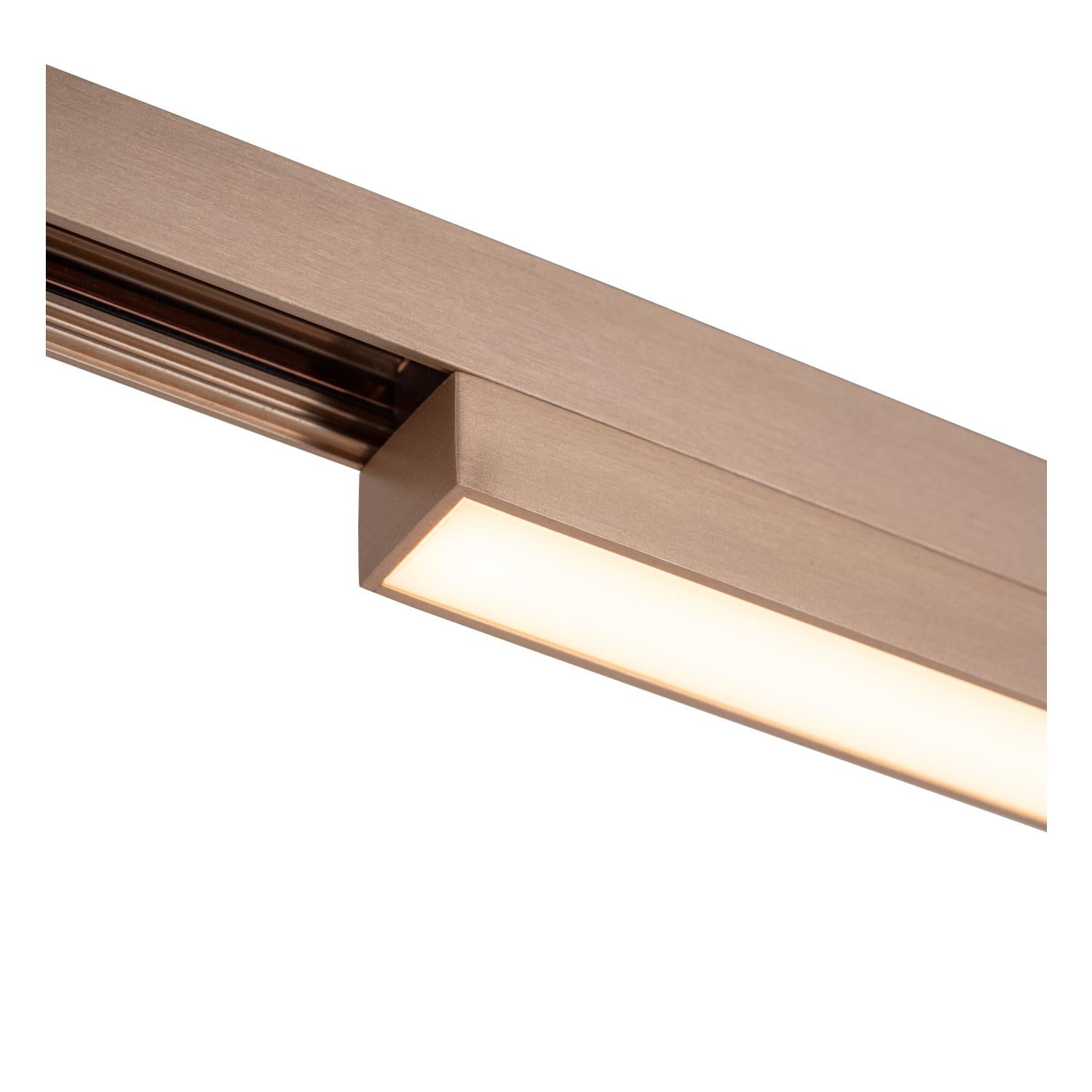 Lucide Premium LINIAL GLYXX Railspot - 1-fase Railsysteem/ Smart Railverlichting - Smart - 48V Track - 1xLED - Champagne - KwaliteitWonen.nl