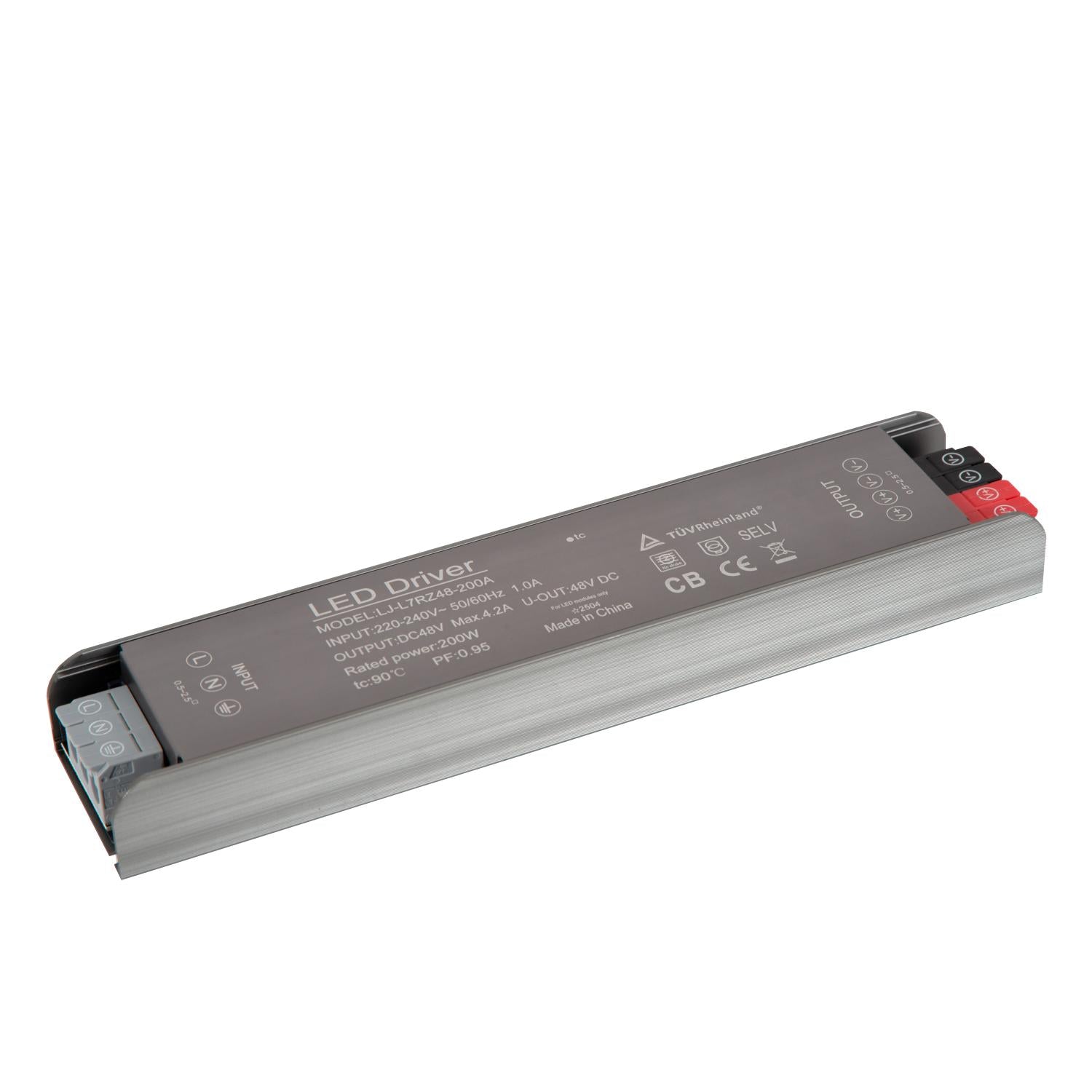 Lucide Premium LINIAL Inbouwdriver 200W - 1-fase Railsysteem / Railverlichting - Smart - 48V Track - Grijs - KwaliteitWonen.nl