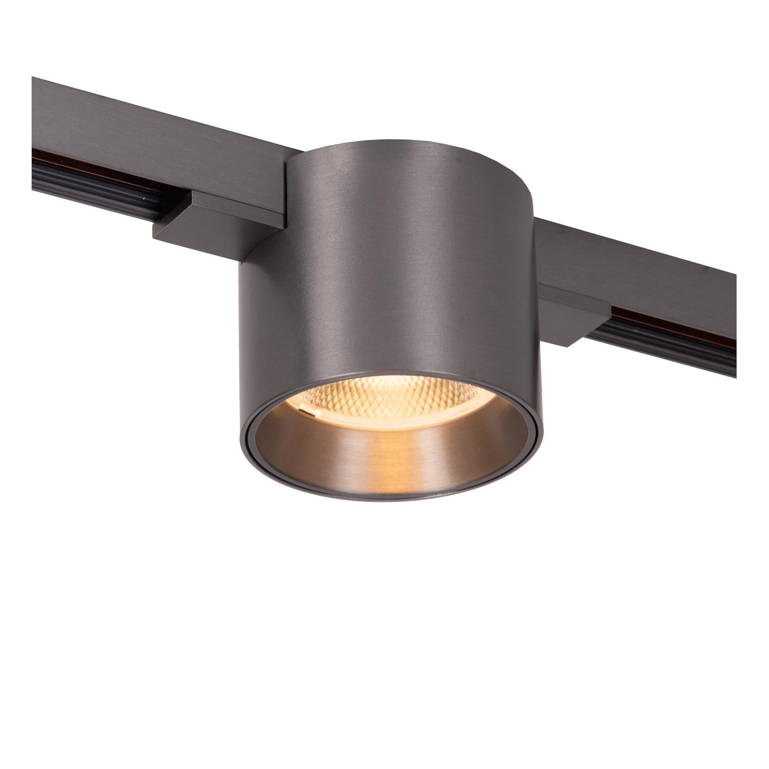 Lucide Premium LINIAL LUX Railspot - 1-fase Railsysteem / Smart Railverlichting - Smart - 48V Track - 1xLED - Mat Zwart Chroom - KwaliteitWonen.nl