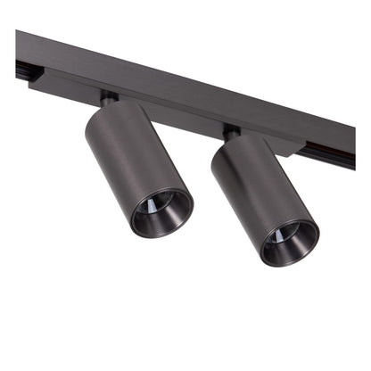 Lucide Premium LINIAL MOXX Railspot - 1-fase Railsysteem / Smart Railverlichting - Smart - 48V Track - 2xLED - Mat Zwart Chroom - KwaliteitWonen.nl