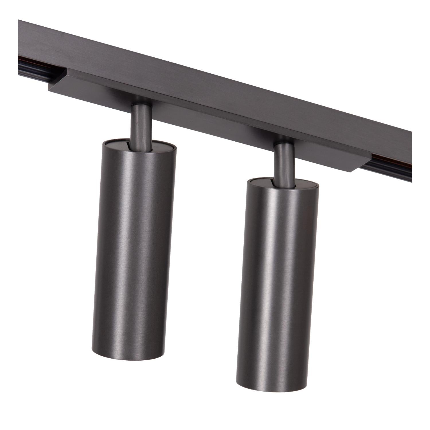 Lucide Premium LINIAL MOXX Railspot - 1-fase Railsysteem / Smart Railverlichting - Smart - 48V Track - 2xLED - Mat Zwart Chroom - KwaliteitWonen.nl
