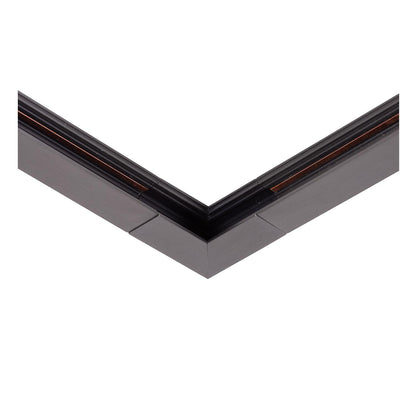 Lucide Premium LINIAL Opbouwrail - Hoek Verticaal - 1 fase Railsysteem / Railverlichting - Smart - 48V Track - Mat Zwart Chroom - KwaliteitWonen.nl