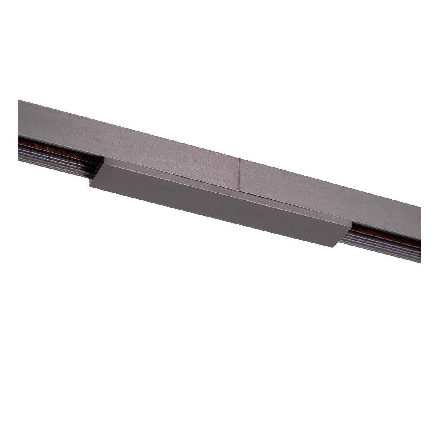 Lucide Premium LINIAL Recht -koppelstuk - 1-fase Railsysteem / Railverlichting - Smart - 48V Track - Mat Zwart Chroom - KwaliteitWonen.nl