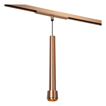 Lucide Premium LINIAL TUBIZ Hanglamp - 1-fase Railsysteem / Smart Railverlichting - Smart - 48V Track - 1xLED - Champagne - KwaliteitWonen.nl