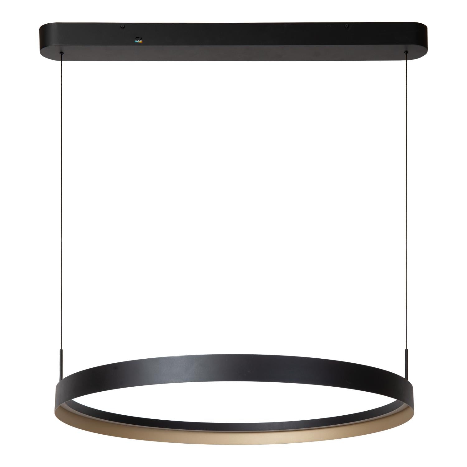 Lucide RADIANT - Hanglamp - LED Dimb. - CCT - 1x60W 2700K/4000K - Zwart | Vibes - KwaliteitWonen.nl