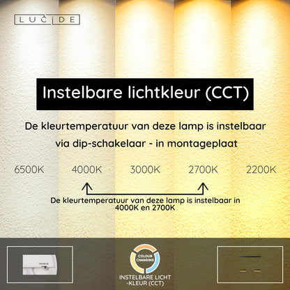 Lucide RADIANT - Hanglamp - LED Dimb. - CCT - 2x38W 2700K/4000K - Zwart | Vibes - KwaliteitWonen.nl
